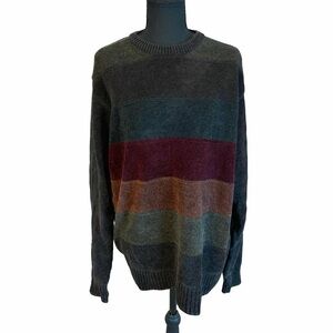 Vintage David Taylor Men's Multicolor Striped Sweater